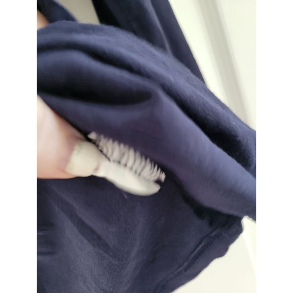 BumpStart Beyond Yoga Maternity Navy Blue long sleeve top ruched size Large - Picture 6 of 6